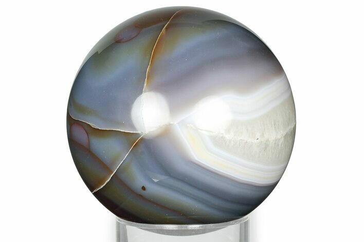 Polished Banded Brazilian Agate Sphere #326836
